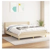 Image de Boxspring met matras stof cràmekleurig 180x200 cm3126666