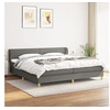 Image de Boxspring met matras stof donkergrijs 200x200 cm3126670