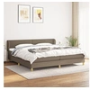 Image de Boxspring met matras stof taupe 200x200 cm3126673