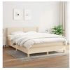 Image de Boxspring met matras stof cràmekleurig 140x200 cm3126730