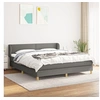 Image de Boxspring met matras stof donkergrijs 180x200 cm3126742