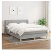 Image de Boxspring met matras stof lichtgrijs 140x200 cm3126805