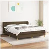 Image de Boxspring met matras stof donkerbruin 160x200 cm3126816