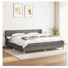 Image de Boxspring met matras stof donkergrijs 200x200 cm3126830
