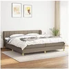 Image de Boxspring met matras stof taupe 200x200 cm3126833