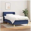 Image de Boxspring met matras stof blauw 80x200 cm3126843