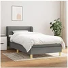 Image de Boxspring met matras stof donkergrijs 90x200 cm3126854