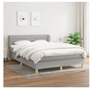 Image de Boxspring met matras stof lichtgrijs 140x200 cm3126885