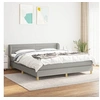 Image de Boxspring met matras stof lichtgrijs 160x200 cm3126893
