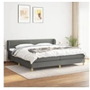 Image de Boxspring met matras stof donkergrijs 200x200 cm3126910