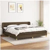 Image de Boxspring met matras stof donkerbruin 200x200 cm3126912