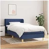 Image de Boxspring met matras stof blauw 90x190 cm3126931