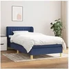 Image de Boxspring met matras stof blauw 90x200 cm3126939