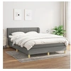 Image de Boxspring met matras stof donkergrijs 140x200 cm3126966