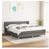 Image de Boxspring met matras stof donkergrijs 180x200 cm3126982