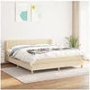 Image de Boxspring met matras stof cràmekleurig 180x200 cm3126986