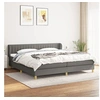 Image de Boxspring met matras stof donkergrijs 200x200 cm3126990