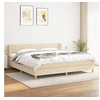Image de Boxspring met matras stof cràmekleurig 200x200 cm3126994