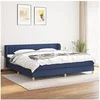 Image de Boxspring met matras stof blauw 200x200 cm3126995