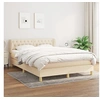 Image de Boxspring met matras stof cràmekleurig 140x190 cm3127042