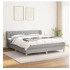Image de Boxspring met matras stof lichtgrijs 160x200 cm3127053