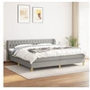 Image de Boxspring met matras stof lichtgrijs 200x200 cm3127069