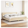 Image de Boxspring met matras stof cràmekleurig 200x200 cm3127074