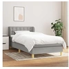 Image de Boxspring met matras stof lichtgrijs 90x200 cm3127093