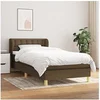 Image de Boxspring met matras stof donkerbruin 90x200 cm3127096