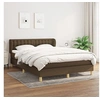 Image de Boxspring met matras stof donkerbruin 140x190 cm3127120