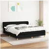 Image de Boxspring met matras stof zwart 160x200 cm3127135