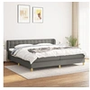 Image de Boxspring met matras stof donkergrijs 200x200 cm3127150