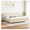 Image de Boxspring met matras stof cràmekleurig 200x200 cm3127154