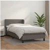 Image de Boxspring met matras kunstleer grijs 90x200 cm3127173