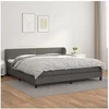 Image de Boxspring met matras kunstleer grijs 200x200 cm3127215