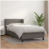 Image de Boxspring met matras kunstleer grijs 80x200 cm3127221