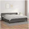 Image de Boxspring met matras kunstleer grijs 200x200 cm3127275