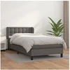 Image de Boxspring met matras kunstleer grijs 90x200 cm3127293