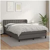 Image de Boxspring met matras kunstleer grijs 140x200 cm3127317