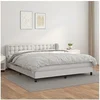 Image de Boxspring met matras kunstleer wit 180x200 cm3127326