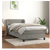 Image de Boxspring met matras fluweel lichtgrijs 90x190 cm3127343