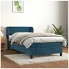 Image de Boxspring met matras fluweel donkerblauw 100x200 cm3127359