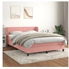 Image de Boxspring met matras fluweel roze 140x200 cm3127378