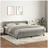 Image de Boxspring met matras fluweel lichtgrijs 180x200 cm3127385