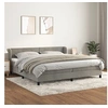 Image de Boxspring met matras fluweel lichtgrijs 200x200 cm3127391