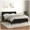 Image de Boxspring met matras fluweel zwart 140x190 cm3127429