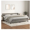 Image de Boxspring met matras fluweel lichtgrijs 200x200 cm3127451