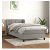 Image de Boxspring met matras fluweel lichtgrijs 90x190 cm3127463