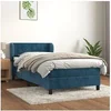 Image de Boxspring met matras fluweel donkerblauw 90x190 cm3127467