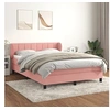 Image de Boxspring met matras fluweel roze 140x200 cm3127498